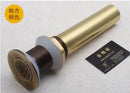 GobekUsa Brass Bathroom Sink Push-down Pop Up Drain - High Quality Lavatory Faucet Accessories