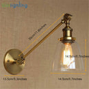 GobekUsa Brass Copper Wall Sconce Glass Wall Lamp