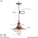 GobekUsa Gold Retro Edison LED Pendant Lights for Dinning Living Room Industrial Decor