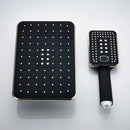 GobekUsa Black Rainfall Shower Head with Handshower - Over-head Shower Sprayer