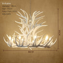 GobekUsa Antler Chandelier: American Retro Resin Horn Deer Lamps for Rustic Indoor Decor