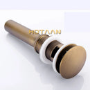 GobekUsa Brass Pop Up Sink Drain - Antique Brass Gold Black Bathroom Basin Waste