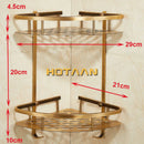 GobekUsa Double Layer Aluminum Bathroom Shower Basket Holder