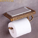 GobekUsa Brass Toilet Paper Holder Bathroom Storage Rack Accessory