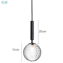 GobekUsa Glass Ball LED Pendant Light: Nordic Modern, Single Head, Creative Design
