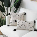 GobekUsa Geometric Tassels Cushion Cover for Home Sofa Bed Decoration
