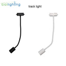 GobekUsa Gooseneck Ceiling Light: E27 Hose Industrial Track LED Spot Lamp, Adjustable, Black White