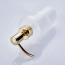 GobekUsa Frosted Glass Liquid Soap Dispenser with Brass Head - 200ml