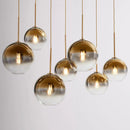 GobekUsa Gradient Glass Ball Pendant Light for Kitchen Dining Living Room