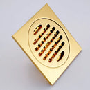 GobekUsa Gold Square Bathroom Shower Drain Strainer 10*10cm