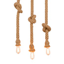 GobekUsa Hemp Rope Pendant Light E27 Industrial Loft Restaurant Coffee Personality Lamp