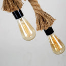 GobekUsa Hemp Rope Pendant Light E27 Industrial Loft Restaurant Coffee Personality Lamp
