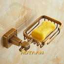 GobekUsa Antique Brass Bathroom Soap Basket Wall Mounted Soap Dish Holder