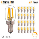 GobekUsa Dimmable LED Tubular Bulb 220V E12 E14 Mini T20 2200K Refrigerator Light