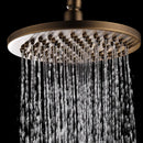 GobekUsa Antique Brass Shower Set: 8" Rain Head, Hand Shower, Hose, Angle Valve, Bracket