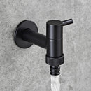 GobekUsa Copper Bathroom Corner Faucet Single Cold Outdoor Mixer Tap Black Oil
