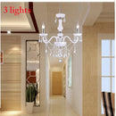 GobekUsa Crystal Chandelier with 18 White Arms LED Candle Lights suitable for Living Bedroom