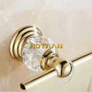 GobekUsa Golden Crystal Toilet Paper Holder Wall Mount Archaize Waterproof Roll Rack