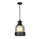 GobekUsa Black Metal Chandelier with E27 Edison Bulb Socket for Kitchen, Restaurant, Cafe