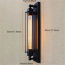 GobekUsa Black Rustic Edison Bulb Wall Light with Metal Lampshade for Stair Kitchen