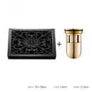 GobekUsa Brass Square Shower Room Floor Drain with Hair Strainer - 10*10cm