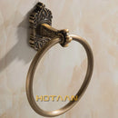 GobekUsa Antique Brass Towel Ring – Wall-Mounted Round Bathroom Towel Holder