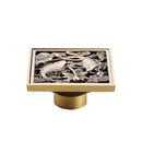 GobekUsa Antique Brass Shower Floor Drain 10cm Square Waste Strainer Cover Grate