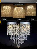 GobekUsa Crystal LED Ceiling Light for Living Room Hallway, 110V/240V Sparkling Crystal Ceiling Lamp