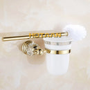 GobekUsa Gold Ceramic Wall Mount Toilet Brush Holder Standard Size