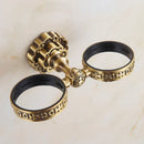 GobekUsa Brass Antique Glass Cup Holder Set Luxury Bathroom Accessories