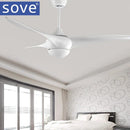 GobekUsa 52" LED Village Ceiling Fan with Lights & Remote Control