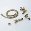 GobekUsa Antique Brass Wall Mounted Bidet Faucet Hygienic Shower Sprayer Tap