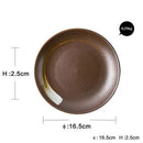 GobekUsa Ceramic Dinner Plate Set - Round Solid Pattern, Made of Ceramic