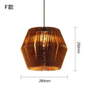GobekUsa Chinese Paper Pendant Light for Restaurant Living Room, Southeast Asian Style