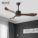 GobekUsa 52" DC Remote Control Plastic Blade Ceiling Fan (No Lights)