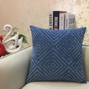 GobekUsa Geometric Chenille Flocking Cushion Cover in Grey Yellow Purple Red, 45x45cm/30x50cm