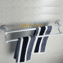 GobekUsa Double Towel Bar: High Quality Aluminium Round Towel Holder for Bathroom