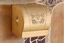 GobekUsa Antique Bronze Carved Aluminum Bathroom Accessories Set: Towel Rack, Paper Holder, Hooks
