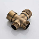 GobekUsa Antique Brass Shower Set with 3-Way Diverter and Handshower