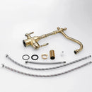 GobekUsa Gold Kitchen Faucet with 360 Rotation, Cold/Hot Mixer Tap & Water Purification