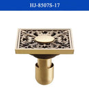 GobekUsa Antique Brass Shower Drain Cover Euro Art Carved Bathroom Strainer