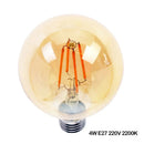 GobekUsa G125 LED Filament Bulb 4W E27 Warm 2200K Dimmable Globe, Equivalent to 40/60W