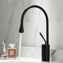 GobekUsa Brushed Gold/Black/White Basin Faucet with Single Handle Swivel Sink Water Crane