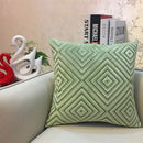 GobekUsa Geometric Chenille Flocking Cushion Cover in Grey Yellow Purple Red, 45x45cm/30x50cm