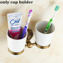 GobekUsa Copper Bathroom Accessories Set: Towel Rack, Bar, Cup Holder, Paper Holder, Cloth Hook