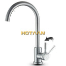GobekUsa Brushed Nickel Stainless Steel Kitchen Faucet with Single Handle and Single Hole