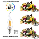 GobekUsa C35 4W Dimmable LED Filament Candle Bulbs E14 220V - 35W Equivalent