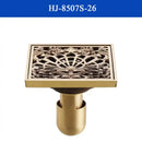 GobekUsa Antique Brass Shower Drain Cover Euro Art Carved Bathroom Strainer