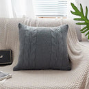 GobekUsa Double Cable Knit Cushion Cover in 5 Soft Colors, 45cm x 45cm