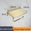 GobekUsa Gold Bath Hardware Set: Towel Ring, Toilet Brush Holder - WF-552200